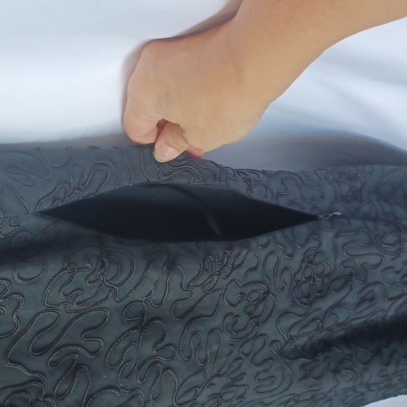 Charter Club Lace Fit & Flare Silk & Linen Textured Dress, v-neck, 17" ptp - Picture 4 of 7